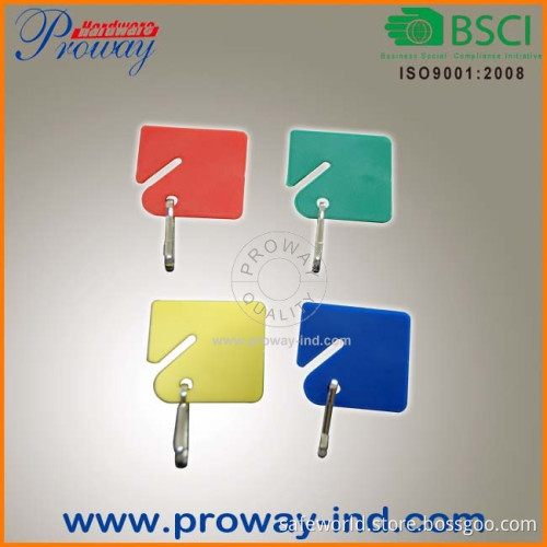 Plastic key label key tags with key ring